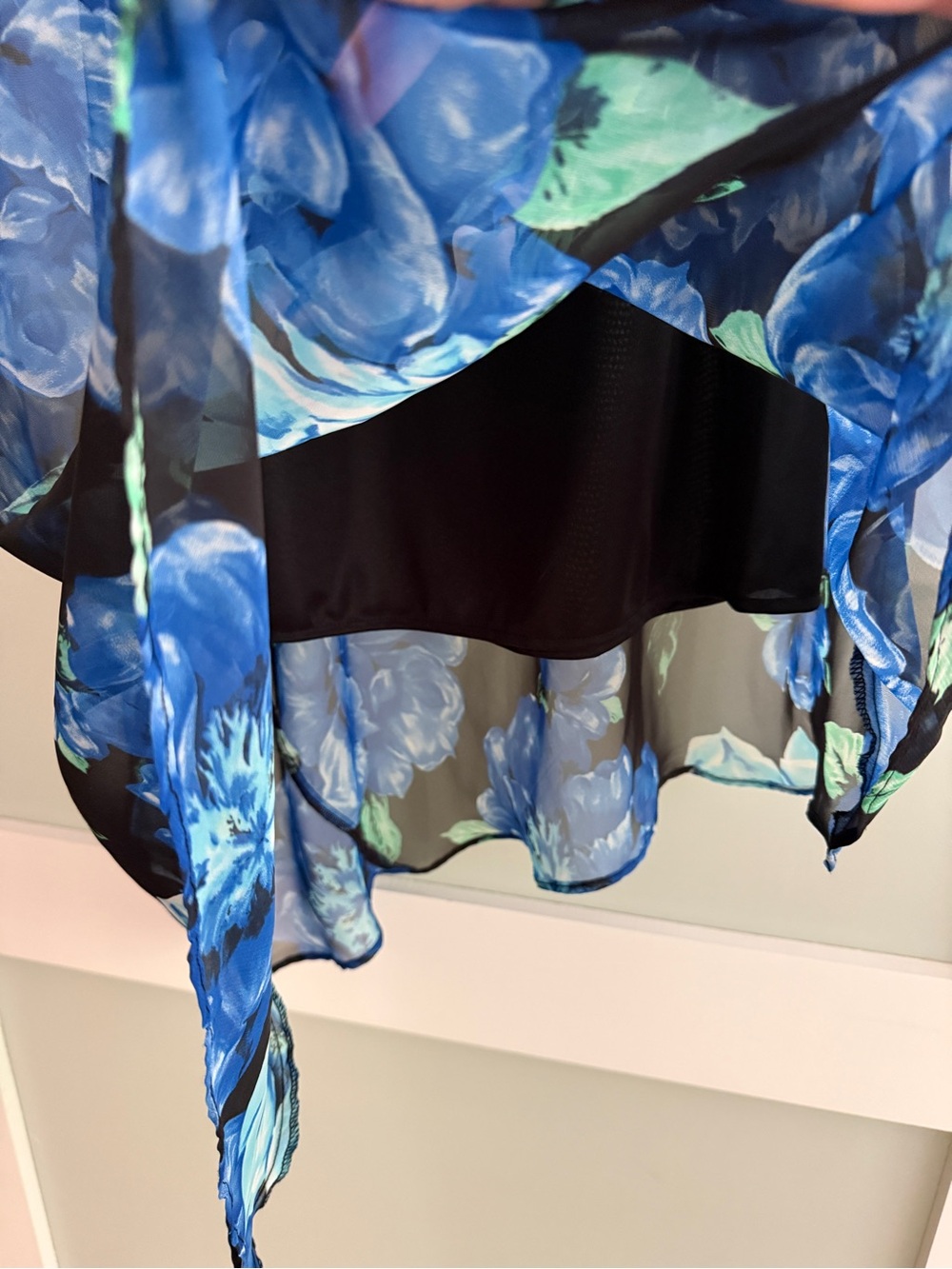 Vintage Y2K Asymmetrical Floral Dress - Picture 7 of 7